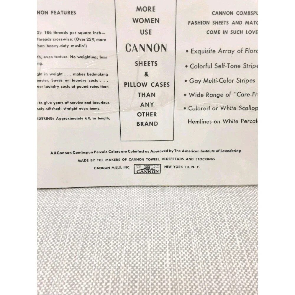Vintage Cannon Combspun Percale Pillowcases Striped Standard 42x38.5 Before Hem